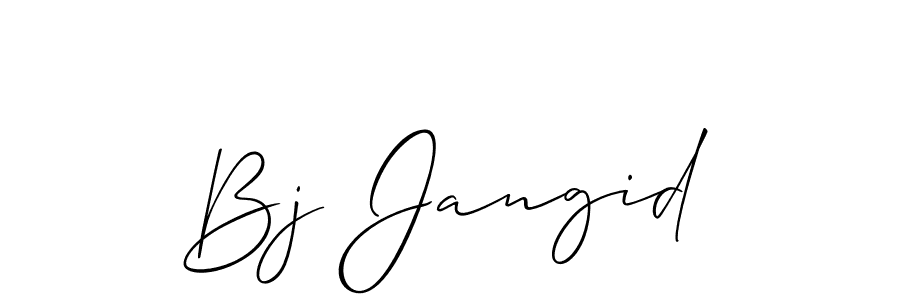 You should practise on your own different ways (Allison_Script) to write your name (Bj Jangid) in signature. don't let someone else do it for you. Bj Jangid signature style 2 images and pictures png