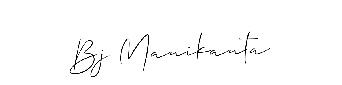 You can use this online signature creator to create a handwritten signature for the name Bj Manikanta. This is the best online autograph maker. Bj Manikanta signature style 2 images and pictures png