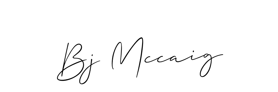 Make a beautiful signature design for name Bj Mccaig. With this signature (Allison_Script) style, you can create a handwritten signature for free. Bj Mccaig signature style 2 images and pictures png