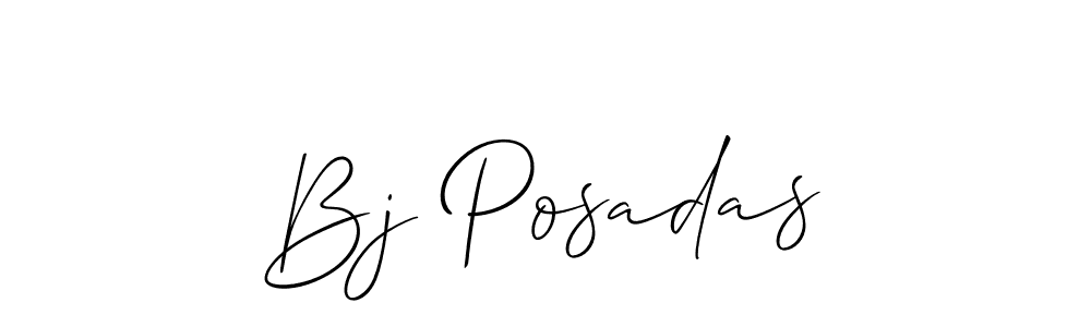 How to make Bj Posadas signature? Allison_Script is a professional autograph style. Create handwritten signature for Bj Posadas name. Bj Posadas signature style 2 images and pictures png