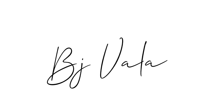 You should practise on your own different ways (Allison_Script) to write your name (Bj Vala) in signature. don't let someone else do it for you. Bj Vala signature style 2 images and pictures png