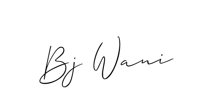 if you are searching for the best signature style for your name Bj Wani. so please give up your signature search. here we have designed multiple signature styles  using Allison_Script. Bj Wani signature style 2 images and pictures png