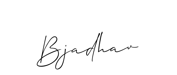 How to make Bjadhav signature? Allison_Script is a professional autograph style. Create handwritten signature for Bjadhav name. Bjadhav signature style 2 images and pictures png