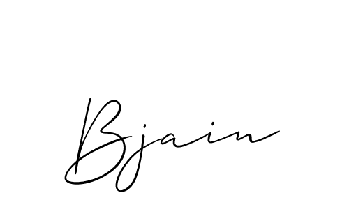 Make a beautiful signature design for name Bjain. With this signature (Allison_Script) style, you can create a handwritten signature for free. Bjain signature style 2 images and pictures png