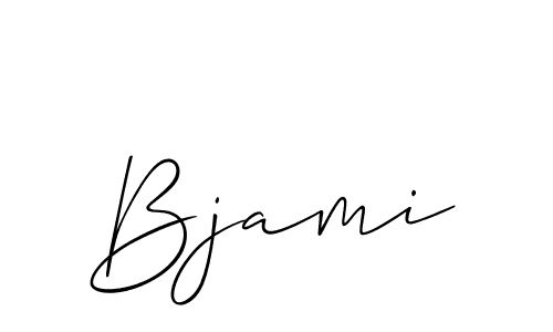 You should practise on your own different ways (Allison_Script) to write your name (Bjami) in signature. don't let someone else do it for you. Bjami signature style 2 images and pictures png