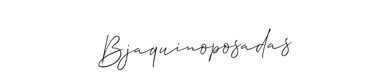 How to make Bjaquinoposadas name signature. Use Allison_Script style for creating short signs online. This is the latest handwritten sign. Bjaquinoposadas signature style 2 images and pictures png