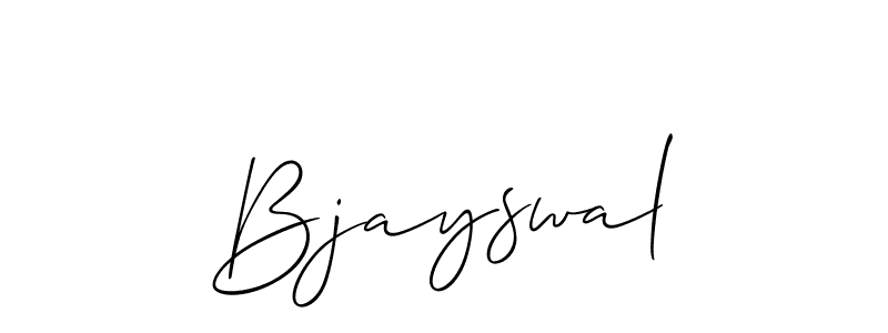 How to make Bjayswal name signature. Use Allison_Script style for creating short signs online. This is the latest handwritten sign. Bjayswal signature style 2 images and pictures png