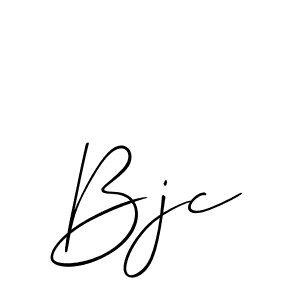 The best way (Allison_Script) to make a short signature is to pick only two or three words in your name. The name Bjc include a total of six letters. For converting this name. Bjc signature style 2 images and pictures png
