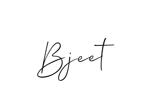Design your own signature with our free online signature maker. With this signature software, you can create a handwritten (Allison_Script) signature for name Bjeet. Bjeet signature style 2 images and pictures png