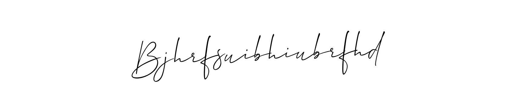 Create a beautiful signature design for name Bjhrfsuibhiubrfhd. With this signature (Allison_Script) fonts, you can make a handwritten signature for free. Bjhrfsuibhiubrfhd signature style 2 images and pictures png