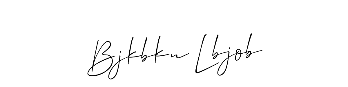Make a beautiful signature design for name Bjkbkn Lbjob. With this signature (Allison_Script) style, you can create a handwritten signature for free. Bjkbkn Lbjob signature style 2 images and pictures png