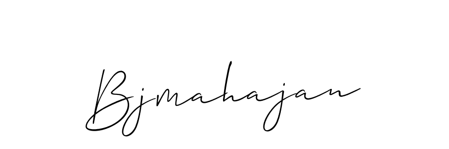 Make a beautiful signature design for name Bjmahajan. With this signature (Allison_Script) style, you can create a handwritten signature for free. Bjmahajan signature style 2 images and pictures png