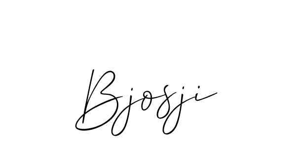 Make a beautiful signature design for name Bjosji. With this signature (Allison_Script) style, you can create a handwritten signature for free. Bjosji signature style 2 images and pictures png