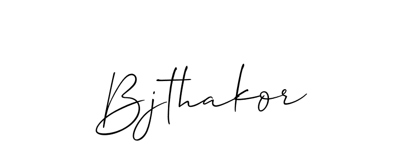 Use a signature maker to create a handwritten signature online. With this signature software, you can design (Allison_Script) your own signature for name Bjthakor. Bjthakor signature style 2 images and pictures png