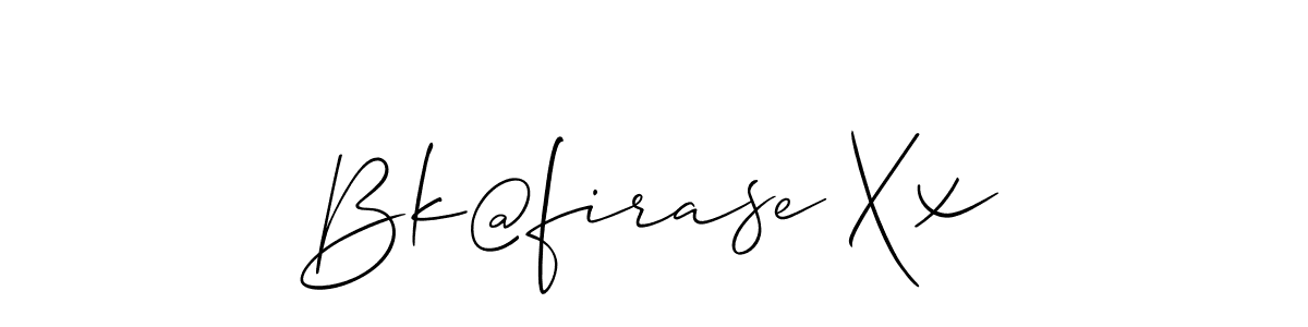 Also You can easily find your signature by using the search form. We will create Bk@firase Xx name handwritten signature images for you free of cost using Allison_Script sign style. Bk@firase Xx signature style 2 images and pictures png