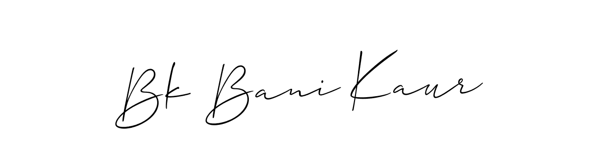 You can use this online signature creator to create a handwritten signature for the name Bk Bani Kaur. This is the best online autograph maker. Bk Bani Kaur signature style 2 images and pictures png