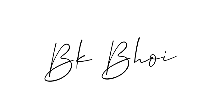 Similarly Allison_Script is the best handwritten signature design. Signature creator online .You can use it as an online autograph creator for name Bk Bhoi. Bk Bhoi signature style 2 images and pictures png
