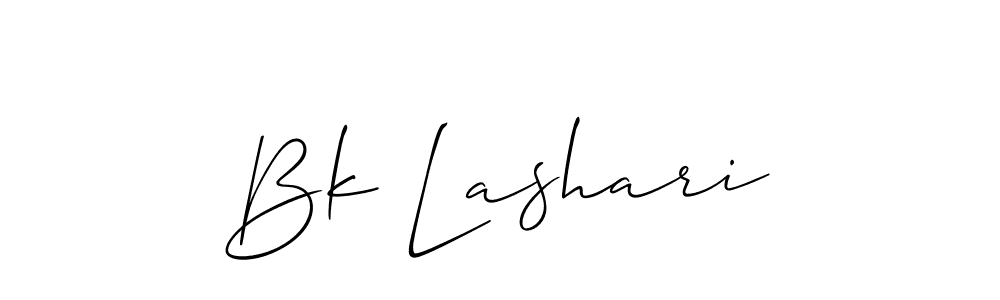 Similarly Allison_Script is the best handwritten signature design. Signature creator online .You can use it as an online autograph creator for name Bk Lashari. Bk Lashari signature style 2 images and pictures png