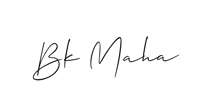 You should practise on your own different ways (Allison_Script) to write your name (Bk Maha) in signature. don't let someone else do it for you. Bk Maha signature style 2 images and pictures png