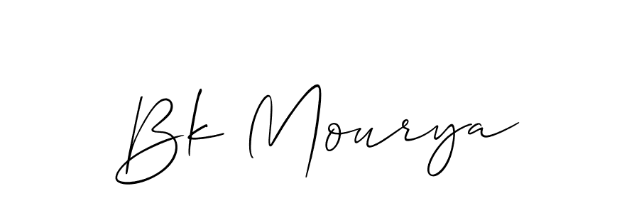 Create a beautiful signature design for name Bk Mourya. With this signature (Allison_Script) fonts, you can make a handwritten signature for free. Bk Mourya signature style 2 images and pictures png