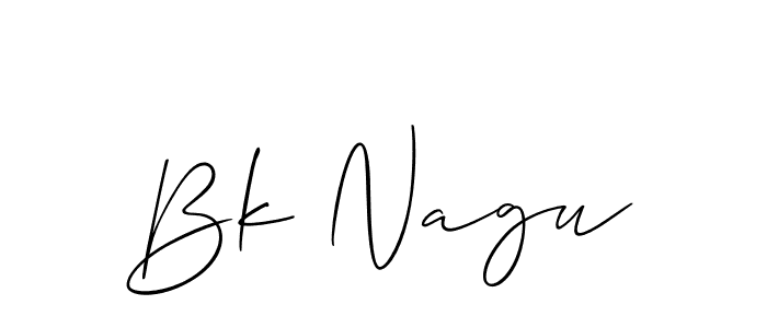 Also we have Bk Nagu name is the best signature style. Create professional handwritten signature collection using Allison_Script autograph style. Bk Nagu signature style 2 images and pictures png