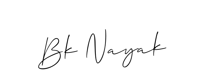 You should practise on your own different ways (Allison_Script) to write your name (Bk Nayak) in signature. don't let someone else do it for you. Bk Nayak signature style 2 images and pictures png