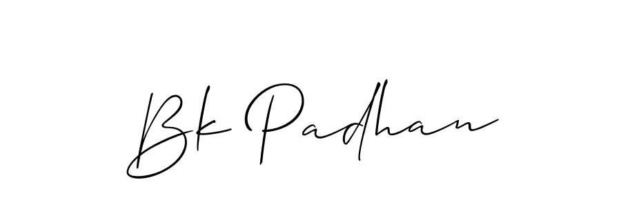 You should practise on your own different ways (Allison_Script) to write your name (Bk Padhan) in signature. don't let someone else do it for you. Bk Padhan signature style 2 images and pictures png