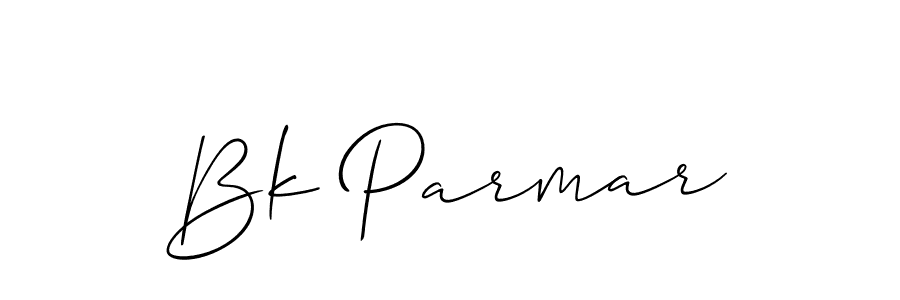 Use a signature maker to create a handwritten signature online. With this signature software, you can design (Allison_Script) your own signature for name Bk Parmar. Bk Parmar signature style 2 images and pictures png