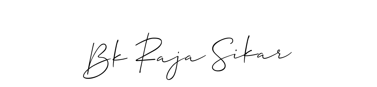 Design your own signature with our free online signature maker. With this signature software, you can create a handwritten (Allison_Script) signature for name Bk Raja Sikar. Bk Raja Sikar signature style 2 images and pictures png