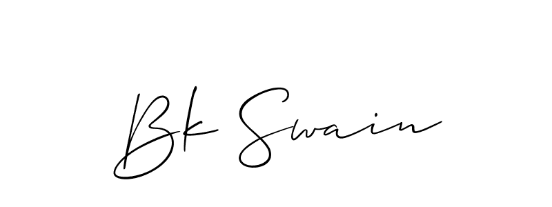 Allison_Script is a professional signature style that is perfect for those who want to add a touch of class to their signature. It is also a great choice for those who want to make their signature more unique. Get Bk Swain name to fancy signature for free. Bk Swain signature style 2 images and pictures png