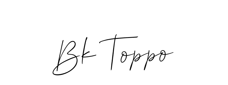 Make a beautiful signature design for name Bk Toppo. Use this online signature maker to create a handwritten signature for free. Bk Toppo signature style 2 images and pictures png