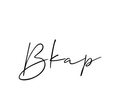 The best way (Allison_Script) to make a short signature is to pick only two or three words in your name. The name Bkap include a total of six letters. For converting this name. Bkap signature style 2 images and pictures png