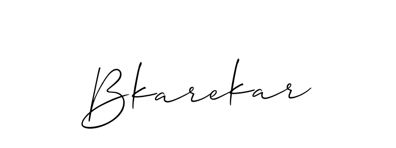 How to Draw Bkarekar signature style? Allison_Script is a latest design signature styles for name Bkarekar. Bkarekar signature style 2 images and pictures png