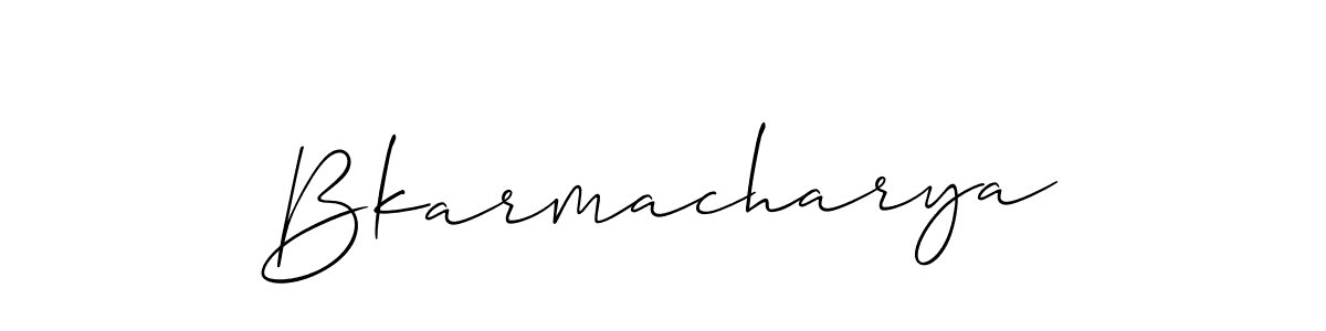 Also You can easily find your signature by using the search form. We will create Bkarmacharya name handwritten signature images for you free of cost using Allison_Script sign style. Bkarmacharya signature style 2 images and pictures png