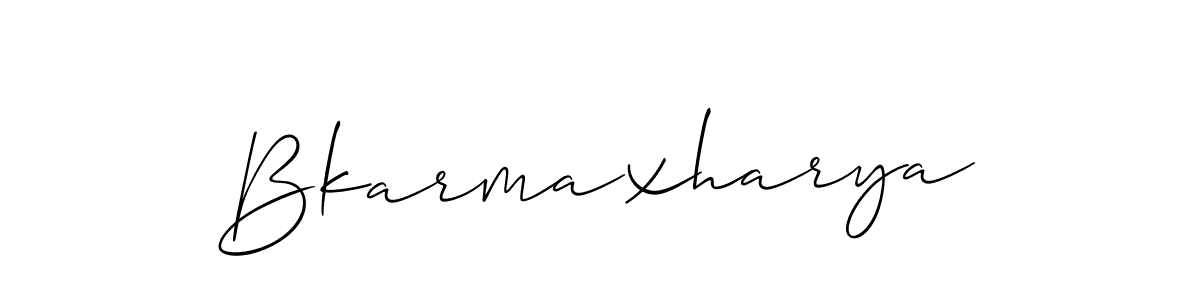 Also we have Bkarmaxharya name is the best signature style. Create professional handwritten signature collection using Allison_Script autograph style. Bkarmaxharya signature style 2 images and pictures png