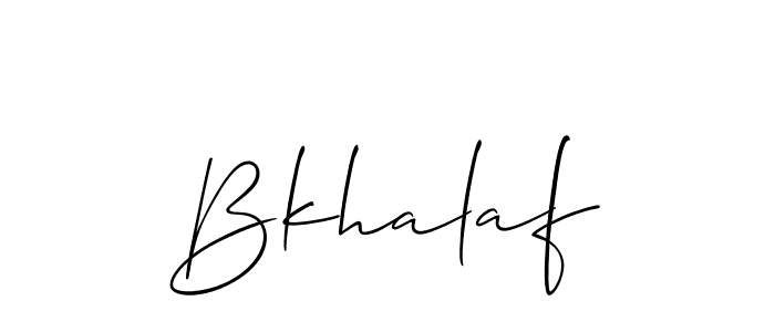 Make a beautiful signature design for name Bkhalaf. With this signature (Allison_Script) style, you can create a handwritten signature for free. Bkhalaf signature style 2 images and pictures png