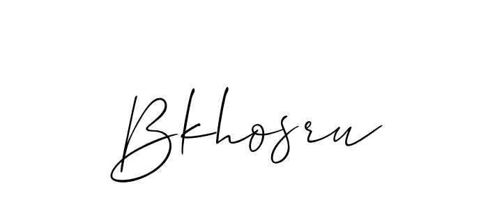 Create a beautiful signature design for name Bkhosru. With this signature (Allison_Script) fonts, you can make a handwritten signature for free. Bkhosru signature style 2 images and pictures png