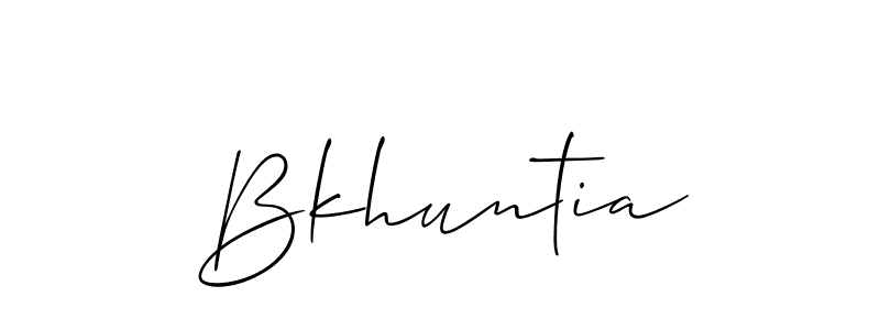 The best way (Allison_Script) to make a short signature is to pick only two or three words in your name. The name Bkhuntia include a total of six letters. For converting this name. Bkhuntia signature style 2 images and pictures png