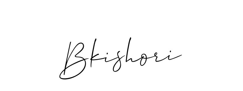 Allison_Script is a professional signature style that is perfect for those who want to add a touch of class to their signature. It is also a great choice for those who want to make their signature more unique. Get Bkishori name to fancy signature for free. Bkishori signature style 2 images and pictures png