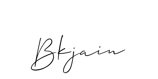 Make a beautiful signature design for name Bkjain. With this signature (Allison_Script) style, you can create a handwritten signature for free. Bkjain signature style 2 images and pictures png