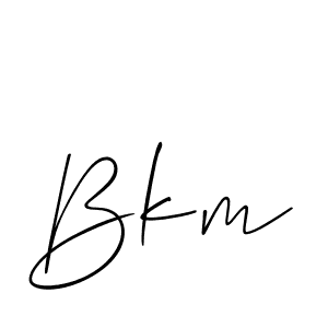 Use a signature maker to create a handwritten signature online. With this signature software, you can design (Allison_Script) your own signature for name Bkm. Bkm signature style 2 images and pictures png