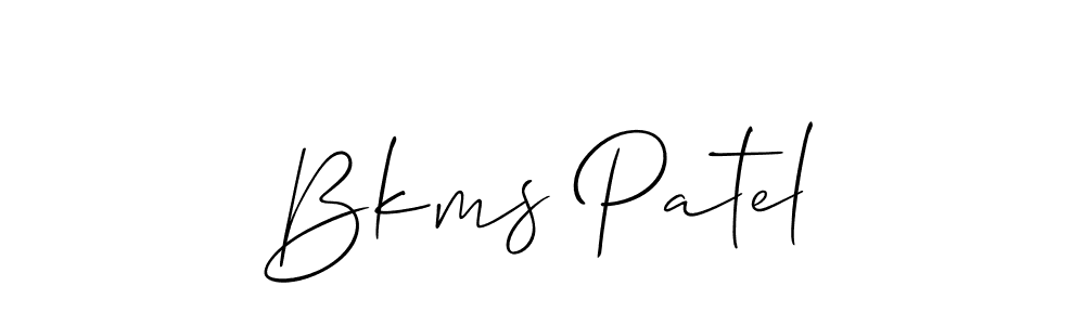 Also You can easily find your signature by using the search form. We will create Bkms Patel name handwritten signature images for you free of cost using Allison_Script sign style. Bkms Patel signature style 2 images and pictures png