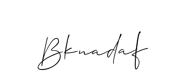 Make a beautiful signature design for name Bknadaf. Use this online signature maker to create a handwritten signature for free. Bknadaf signature style 2 images and pictures png