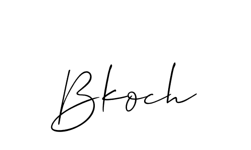 Design your own signature with our free online signature maker. With this signature software, you can create a handwritten (Allison_Script) signature for name Bkoch. Bkoch signature style 2 images and pictures png