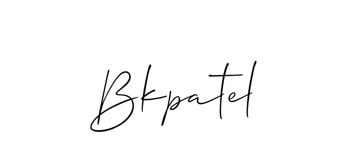 How to Draw Bkpatel signature style? Allison_Script is a latest design signature styles for name Bkpatel. Bkpatel signature style 2 images and pictures png