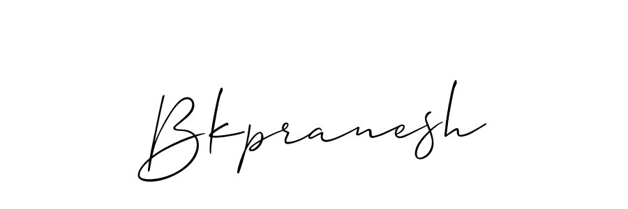How to make Bkpranesh signature? Allison_Script is a professional autograph style. Create handwritten signature for Bkpranesh name. Bkpranesh signature style 2 images and pictures png