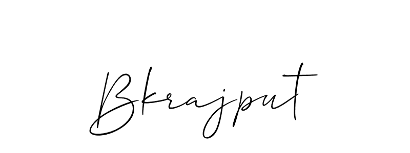 Create a beautiful signature design for name Bkrajput. With this signature (Allison_Script) fonts, you can make a handwritten signature for free. Bkrajput signature style 2 images and pictures png