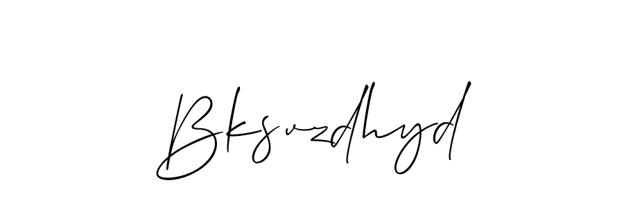 How to make Bksvzdhyd signature? Allison_Script is a professional autograph style. Create handwritten signature for Bksvzdhyd name. Bksvzdhyd signature style 2 images and pictures png