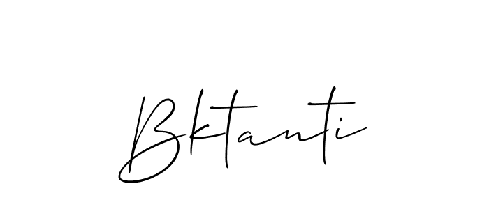 How to Draw Bktanti signature style? Allison_Script is a latest design signature styles for name Bktanti. Bktanti signature style 2 images and pictures png