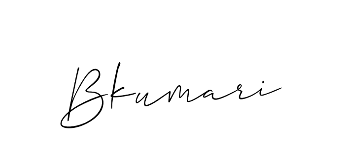 Use a signature maker to create a handwritten signature online. With this signature software, you can design (Allison_Script) your own signature for name Bkumari. Bkumari signature style 2 images and pictures png